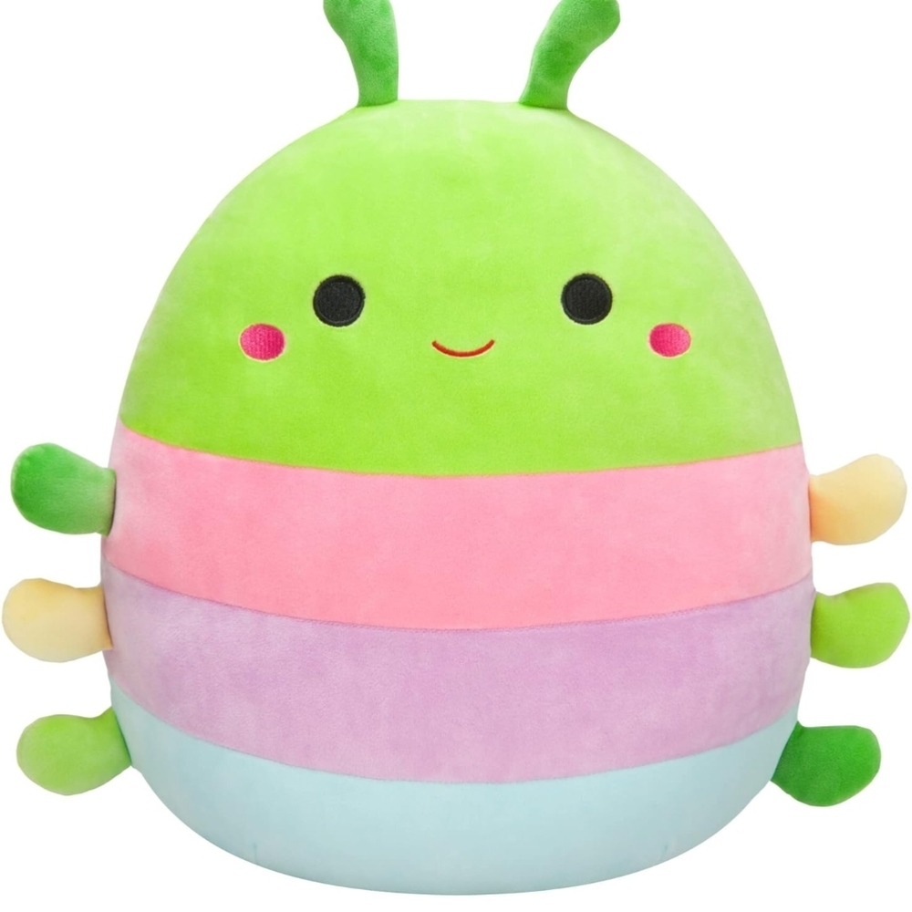 Squishmallows Original 14-Inch Rutabaga Caterpillar with Multicolored Stripes